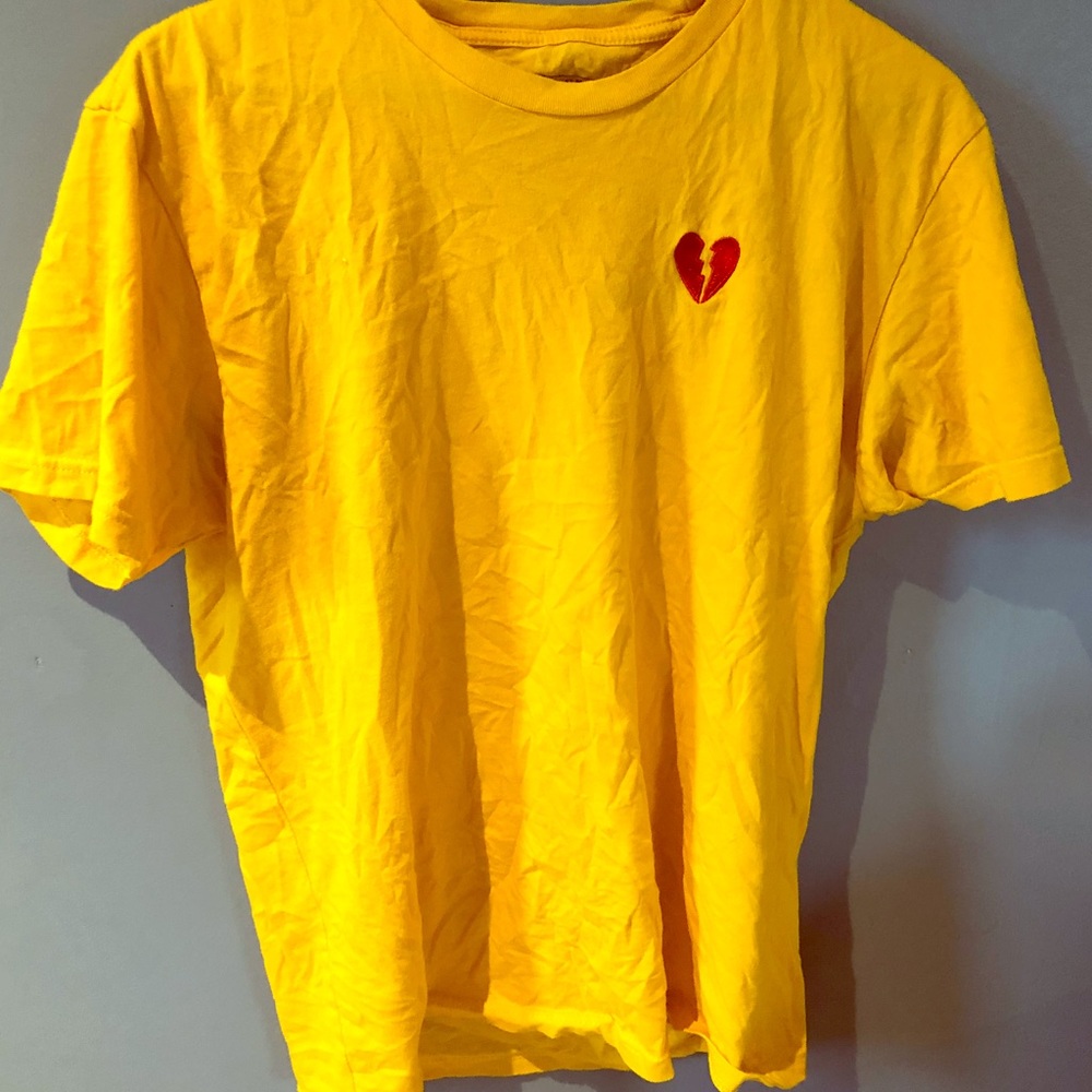 Yellow “heartless” tee